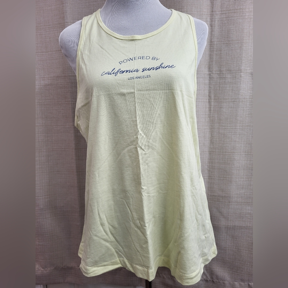 Fabletics Women's Alma Tank California Sunshine Yellow Athletic Top Size XL